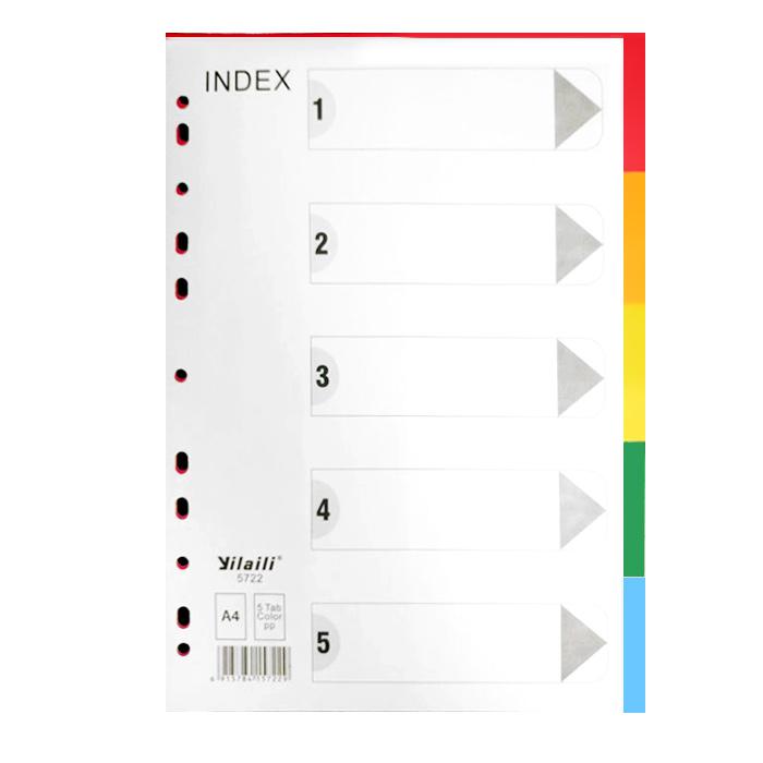 5 Colour PVC Index Divider